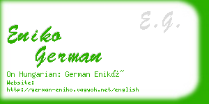 eniko german business card